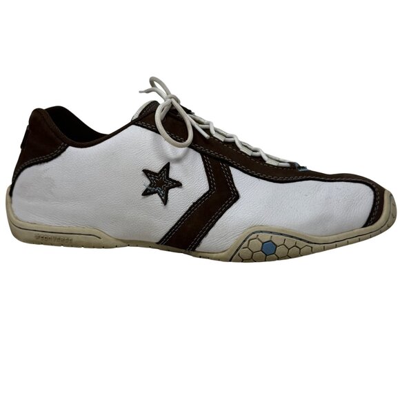 Converse‎ Womens All Star Brown White Leather Lace Up Sneakers 5W445 Size 10 - Picture 5 of 13
